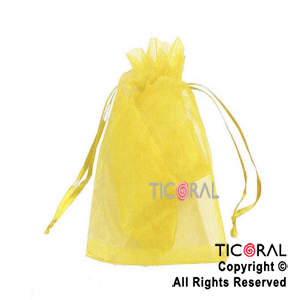 BOLSA AMARILLO ORGANZA 20X13CM HS2626-3 x 1